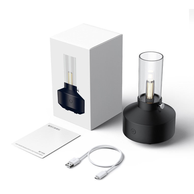 Retro aroma diffuser med glödtrådslampa som ljus utan bomull