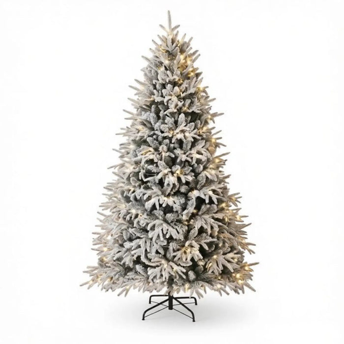 Värmekällan Flockad julgran 183 cm med 2 015 toppar och 260 LED
