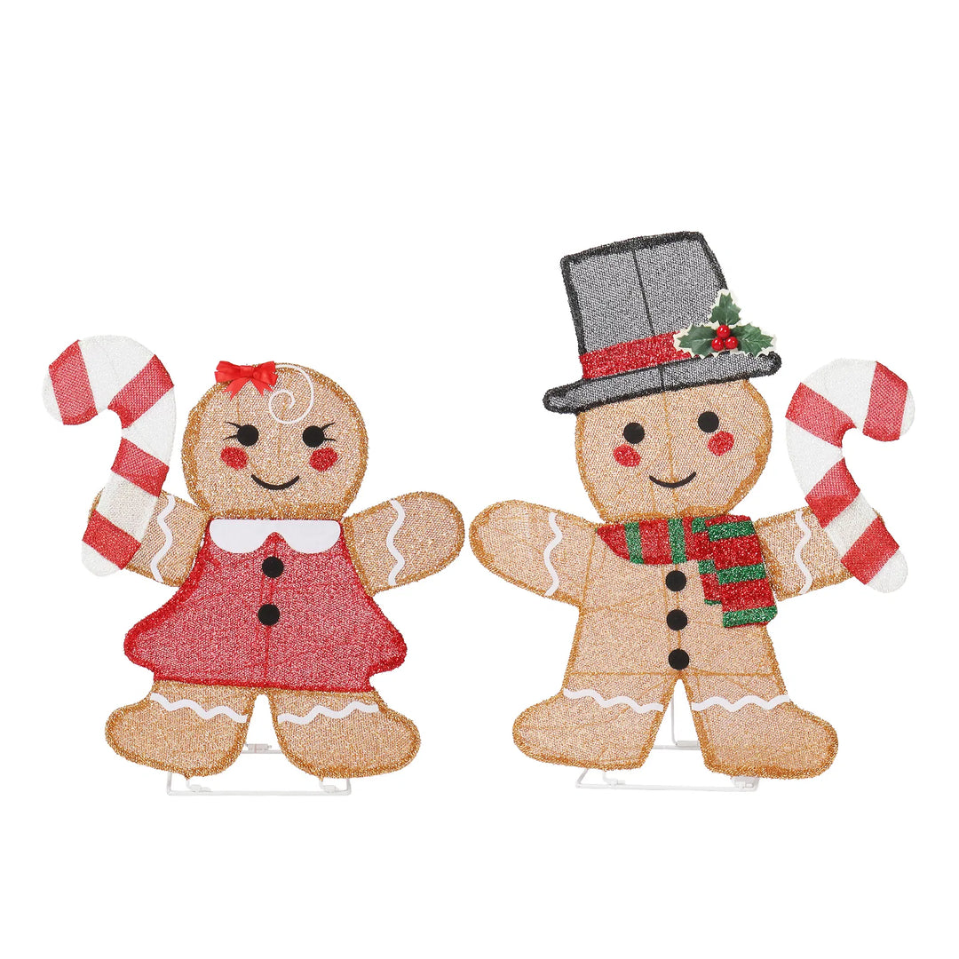 Två lysande pepparkaksgubbar