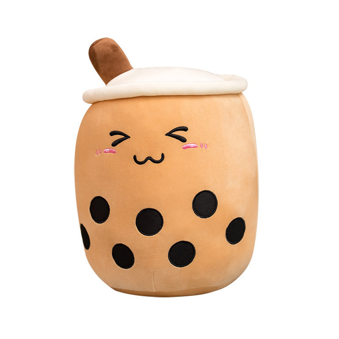 Värmekällan Bubble tea-mugg i plysch med broderat ansikte