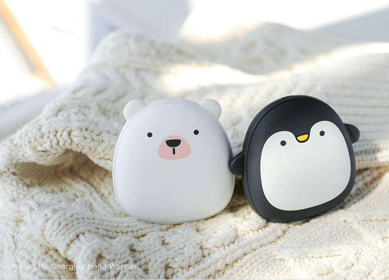 Söt handvärmare med pingvin eller isbjörn – USB-laddad 10 W