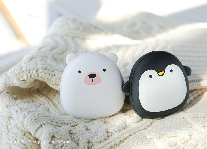 Söt handvärmare med pingvin eller isbjörn – USB-laddad 10 W