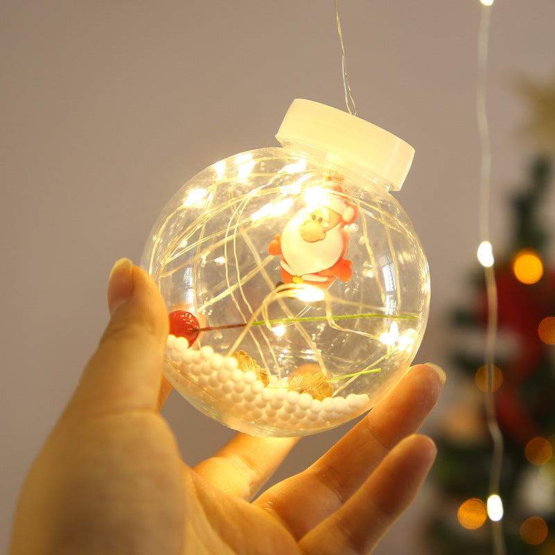 Ljusgardin för fönstret med tomte, paket eller gran – 8 lägen