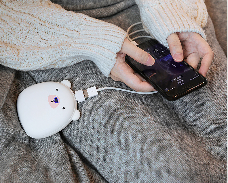 Söt handvärmare med pingvin eller isbjörn – USB-laddad 10 W