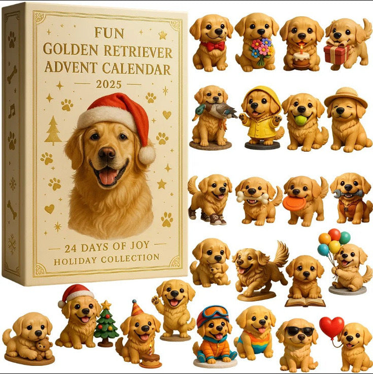 Adventskalender med akrylhängen till julgranen