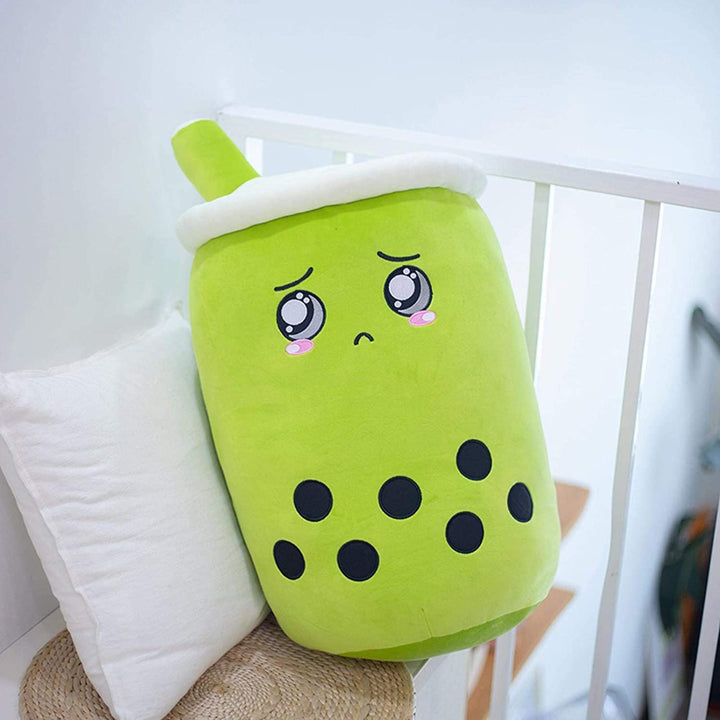 Bubble tea-mugg i plysch med ansikte