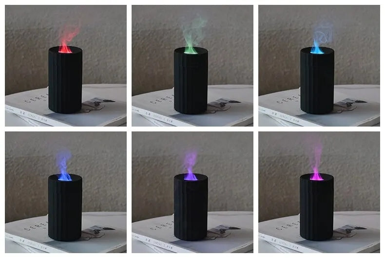 Liten vulkan diffuser 100 ml med flamma och automatisk avstängning