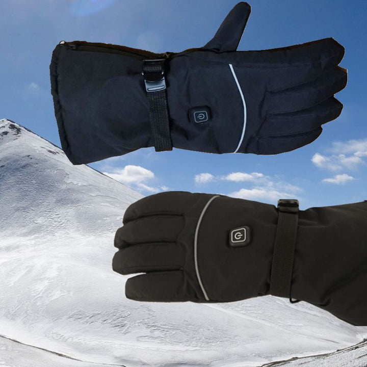 Elektriska värmehandskar med tre värmelägen, PU-handflata