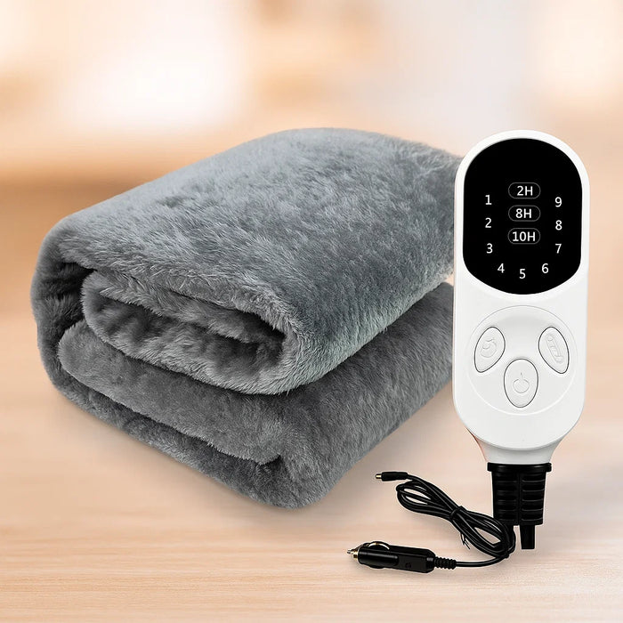 Värmekällan™ Elektrisk bilfilt 12V med timer och nio värmelägen