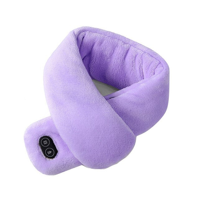 Värmande nack- och axelhalsduk med vibrationsmassage, USB