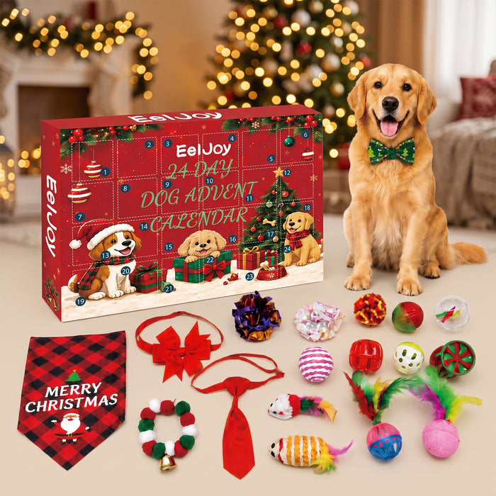 Värmekällan Adventskalender för hund med 24 leksaker
