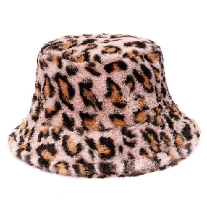 Värmekällan Fluffig buckethatt i fuskpäls med justerbar passform