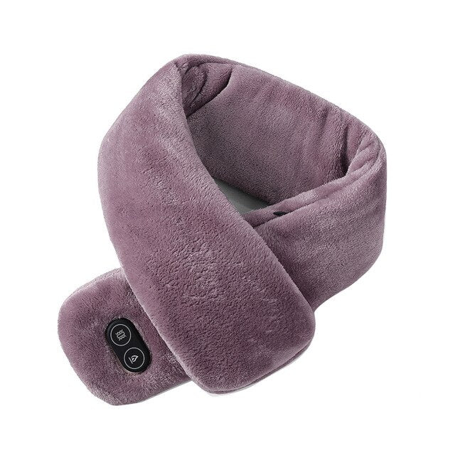 Värmande nack- och axelhalsduk med vibrationsmassage, USB