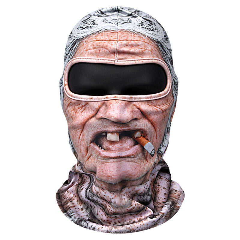 Rolig 3D-balaklava i fleece – varm skidmask med karaktär