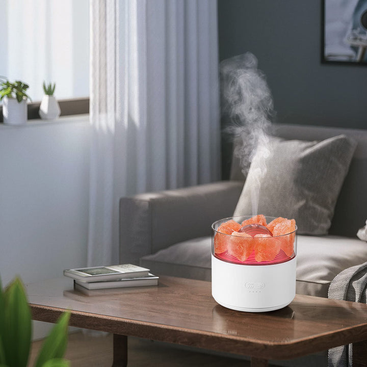 Aroma diffuser 3-i-1 med luftfuktare, nattljus och kristallsalt