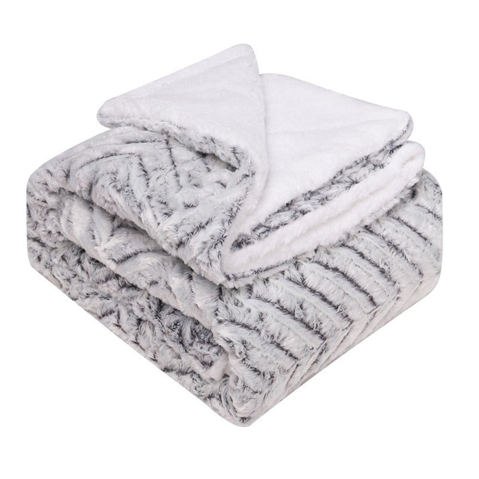 Värmekällan Tjock sherpafilt i två lager med flanellyta