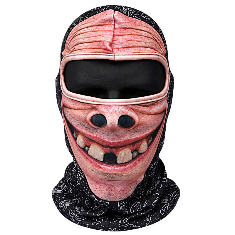 Rolig 3D-balaklava i fleece – varm skidmask med karaktär