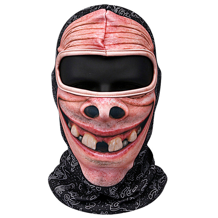 Rolig 3D-balaklava i fleece – varm skidmask med karaktär