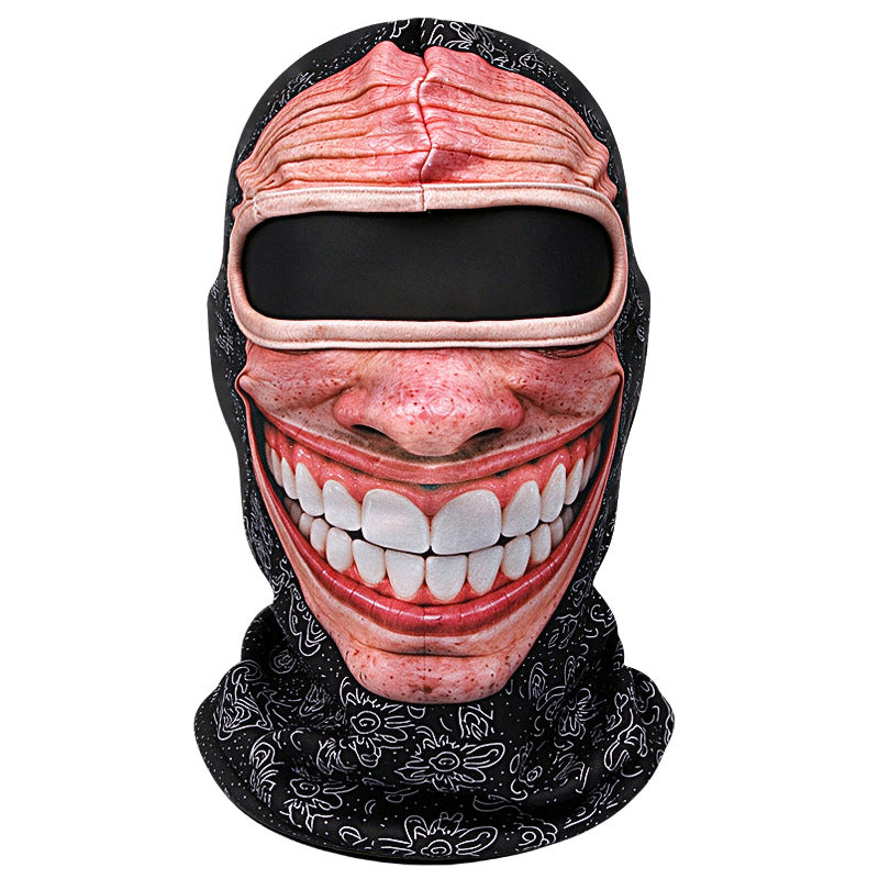 Rolig 3D-balaklava i fleece – varm skidmask med karaktär