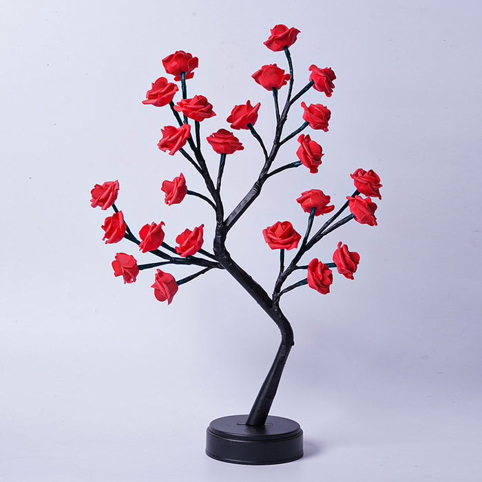 Värmekällan Rosenträdslampa med böjbara grenar och LED-rosor