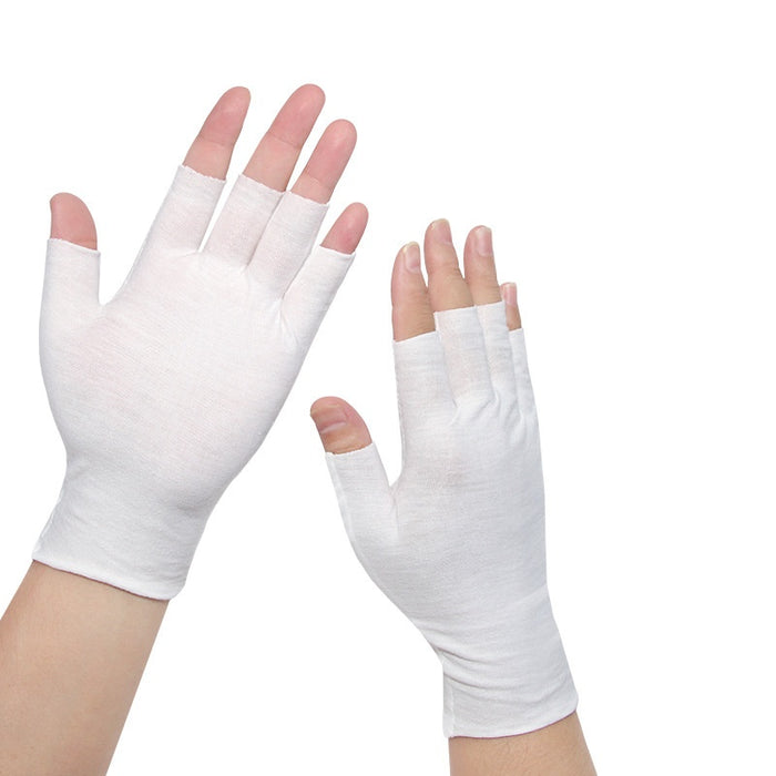Värmekällan Tunna halvfingerhandskar i bomull med fria fingertoppar