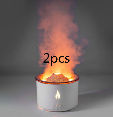 Vulkan luftfuktare med flammeffekt och rökringar