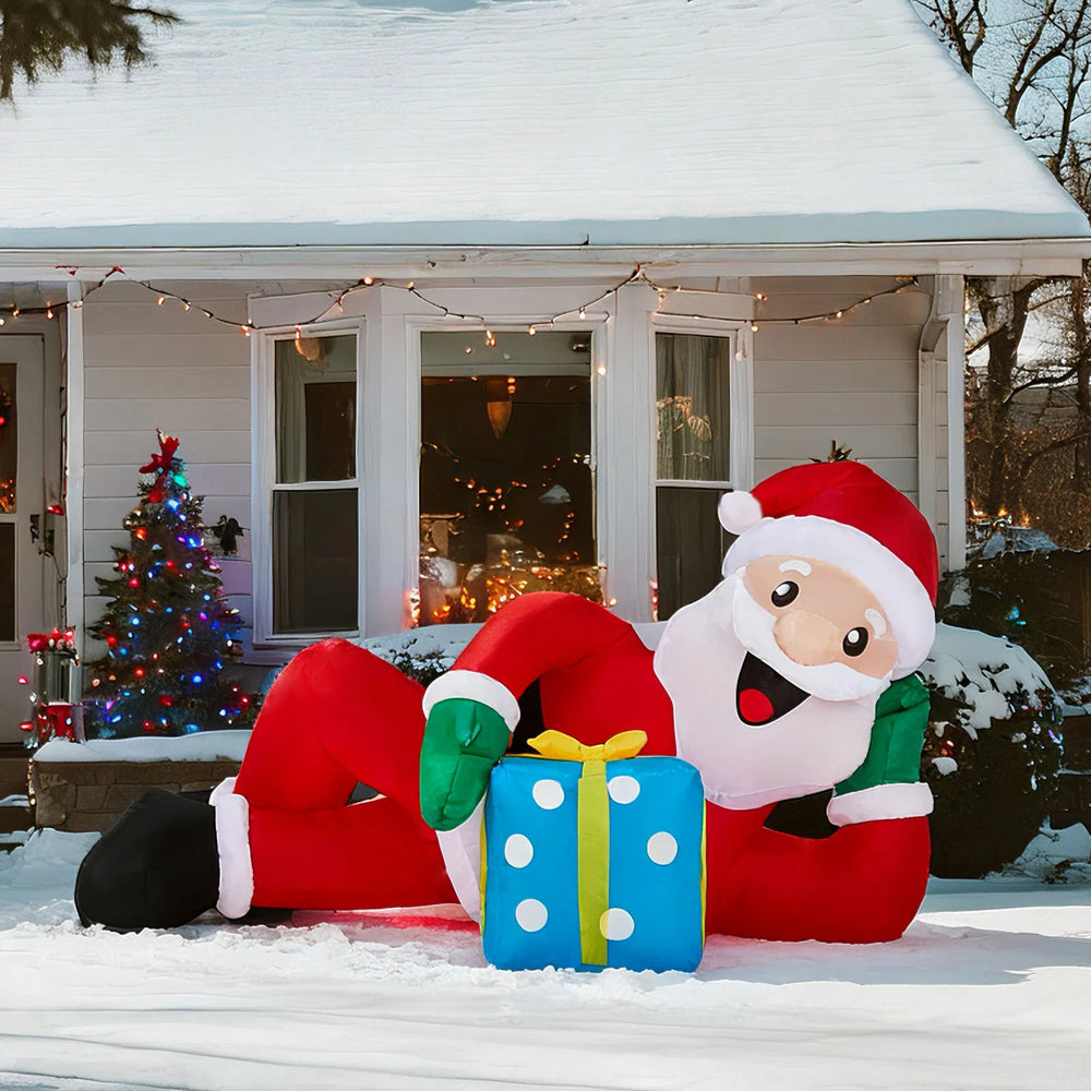 Uppblåsbar liggande tomte med paket