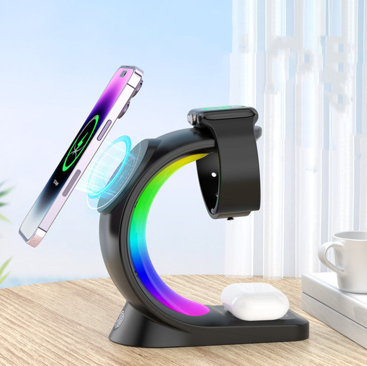 Magnetisk laddstation med RGB-ljus