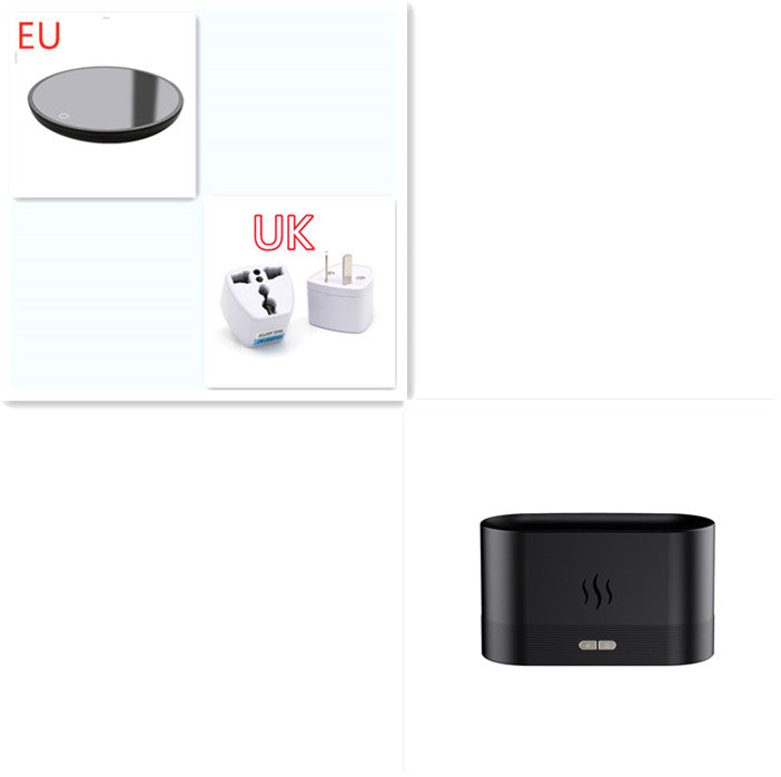 Aromdiffuser med flammeffekt och dimma, ultraljud och LED