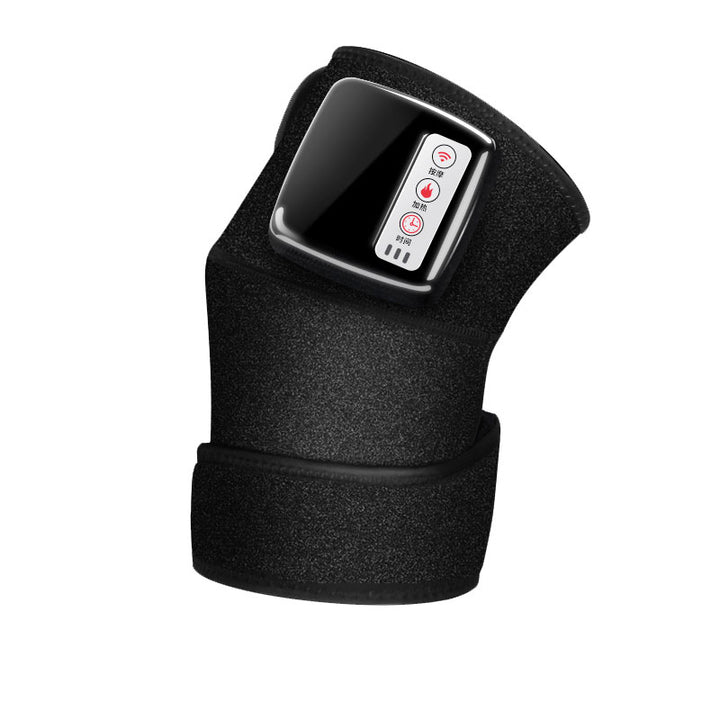 Svart värmebandage runt knät