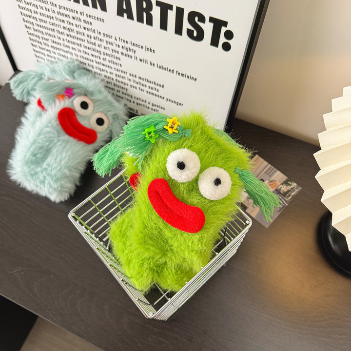 Fluffiga fleecestrumpor med kaninansikte på tån