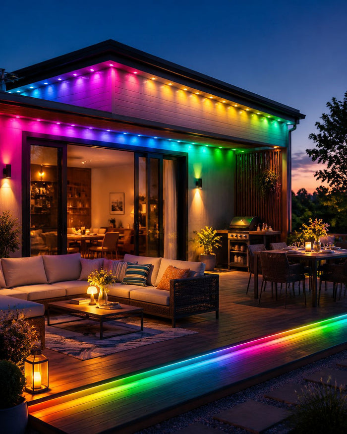 Värmekällan Permanent RGB-ljusslinga för takfot med app