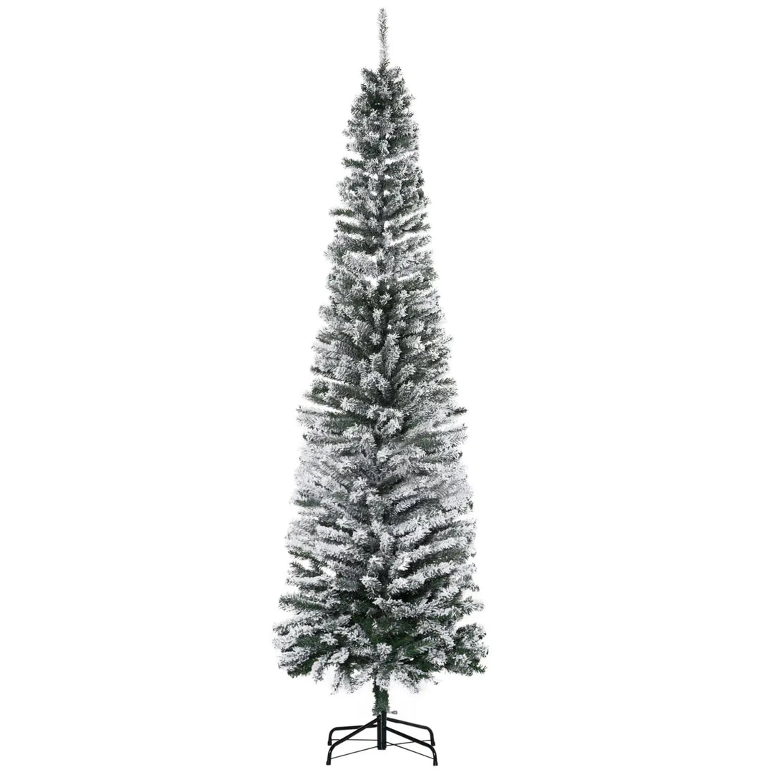 Smal snöig julgran 228 cm