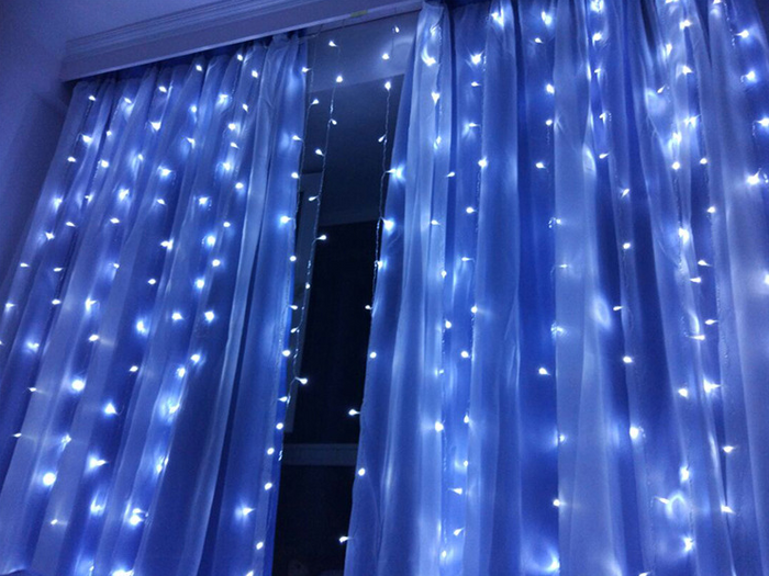 Värmekällan Ljusgardin 3 x 3 m med 304 LED och fjärrkontroll för julen