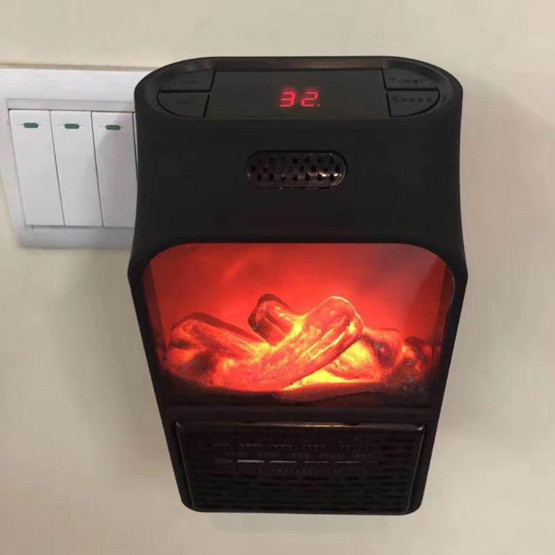 Mini elelement med flameffekt och tre lägen, 500 W