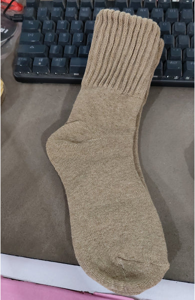 Värmekällan Tjocka stickade strumpor med ribbad mudd