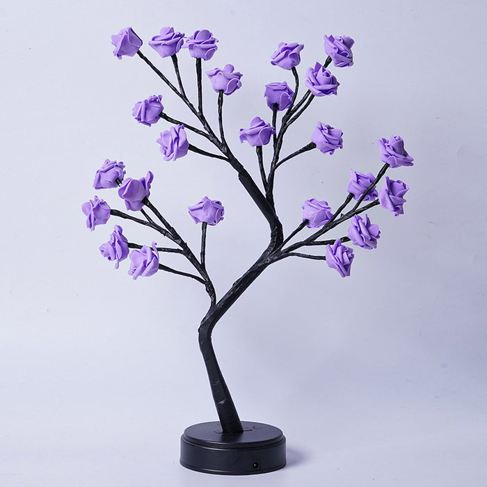Värmekällan Rosenträdslampa med böjbara grenar och LED-rosor