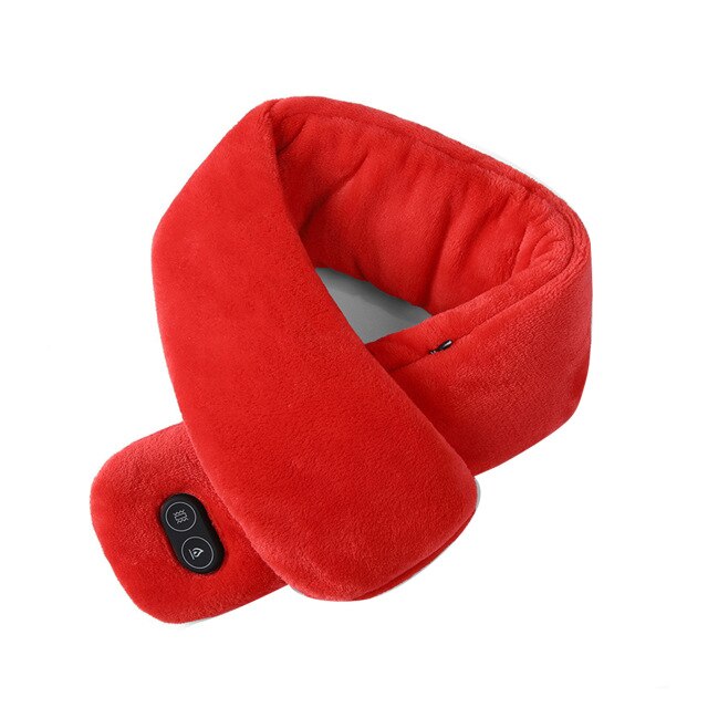 Värmande nack- och axelhalsduk med vibrationsmassage, USB
