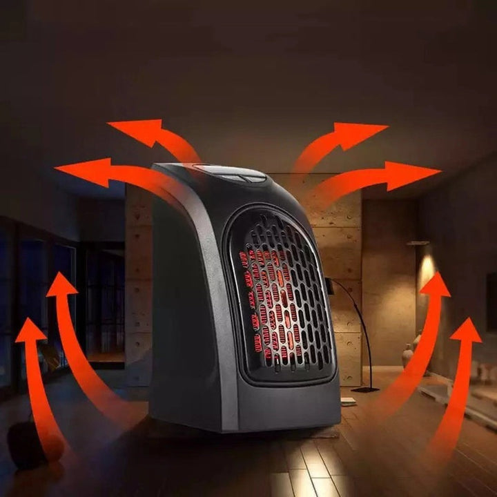 Mini elelement med flameffekt och tre lägen, 500 W