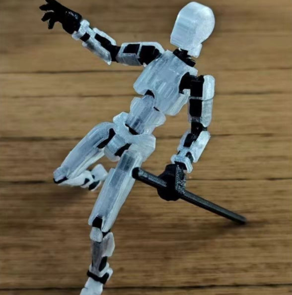 Värmekällan 3D-printad robotfigur med rörliga leder