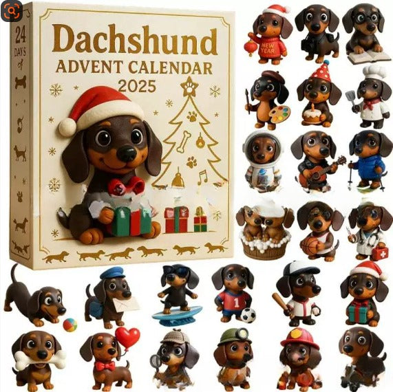 Adventskalender med akrylhängen till julgranen