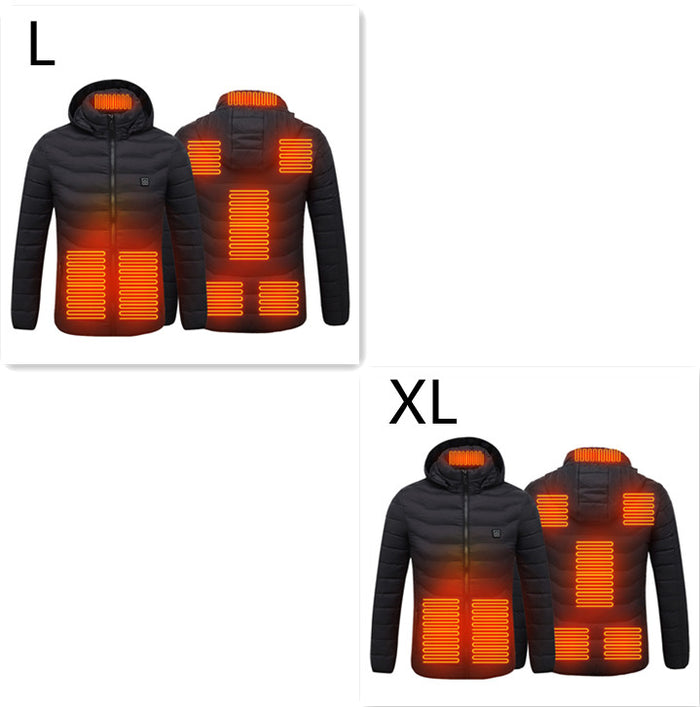 Värmekällan Uppvärmd jacka med 8 värmezoner i 2-pack – svart, blå eller röd