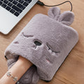 Värmekällan™ Uppvärmd musmatta med handvärmare i mjuk fleece