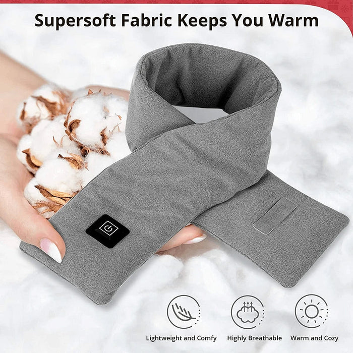 Värmekällan™ Uppvärmd halsduk i mjuk fleece med tre värmelägen