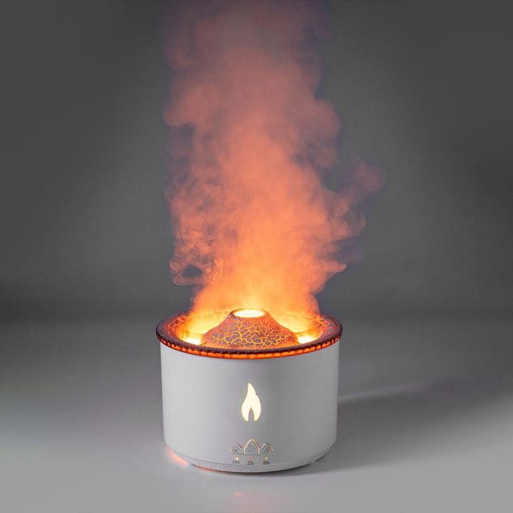 Vulkan luftfuktare med flammeffekt och rökringar