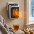 Värmekällan™ Bärbar värmefläkt 800 W med timer och vältskydd