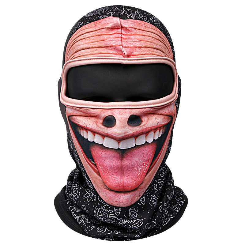 Rolig 3D-balaklava i fleece – varm skidmask med karaktär