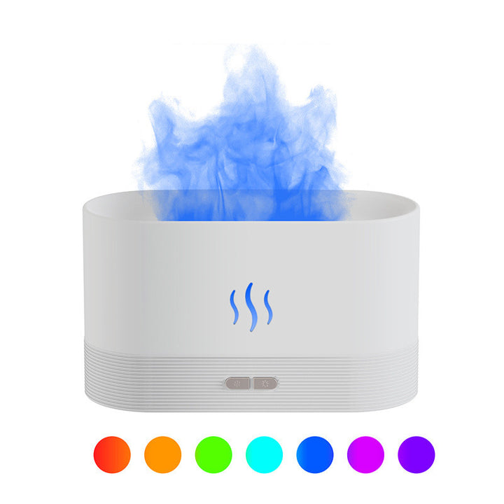 Aromdiffuser med flammeffekt och dimma, ultraljud och LED