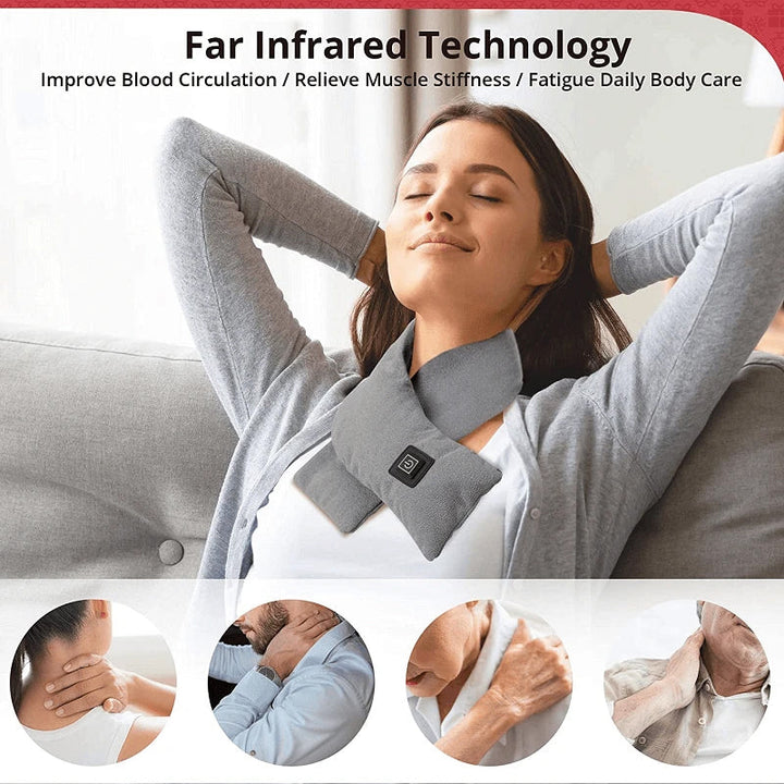 Värmekällan™ Uppvärmd halsduk i mjuk fleece med tre värmelägen