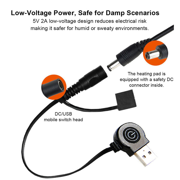 Värmekällan™ USB-värmedyna med 5 zoner och snabbvärme på 30 sekunder